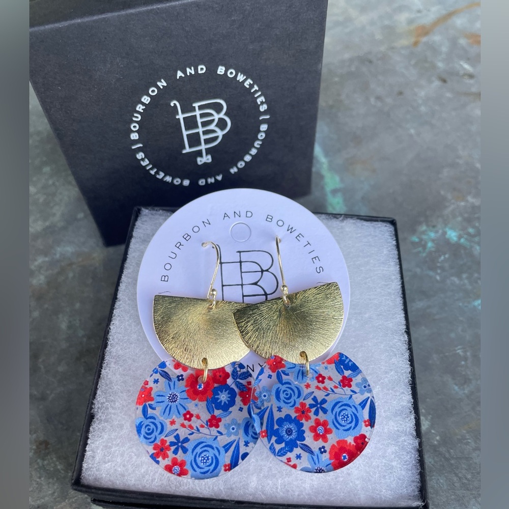Bourbon and Boweties floral earrings